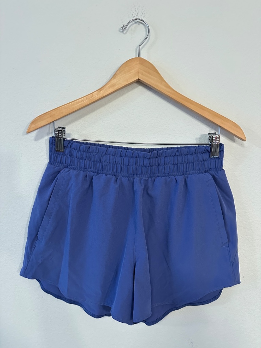 Under Armour Fly By Blue Lightweight Running Shorts Pockets Women's M